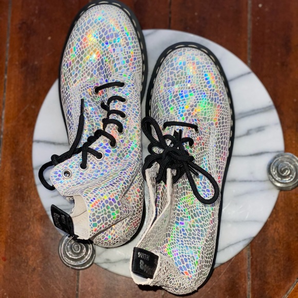 Doc Dr Martens 1460 Pascal Boots METALLIC snake new size 9 - Picture 14 of 16
